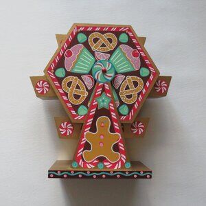 Holiday Festive Ferris Wheel One Hundred 80 Degrees Wood Painted Peppermint